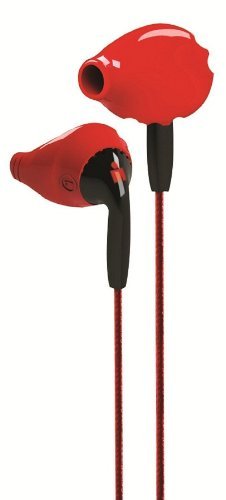 

Yurbuds IRONMAN Workout Sport Earphones with Cloth Cord - Red/Black [frustration free packaging]