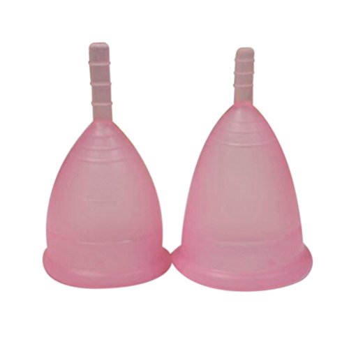 JETTINGBUY Silicone Menstrual Period Cup Medium Pink
