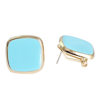 

Suravitsell @Square Alloy Edge Earrings Blue
