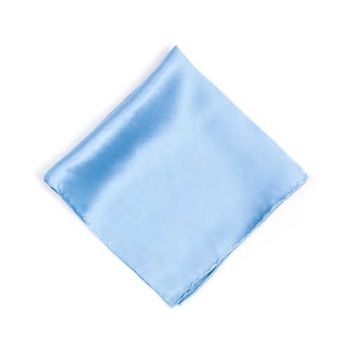 Algopix Similar Product 17 - Blue Silk Pocket Square  Baby Blue 16