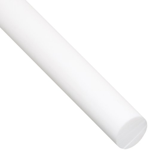 

PTFE (Polytetrafluoroethylene) Round Rod, Opaque Off-White, Meets UL 94V0, 2 1/2" Diameter, 1' Length