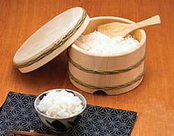 レンジ対応 江戸おひつ 3合(ひのきしゃもじ付き) 2065