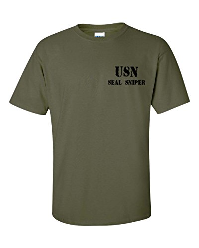 Jacted Up Tees Navy Seal Sniper Front and Back Men's T-Shirt SHIPS FROM OHIO USA