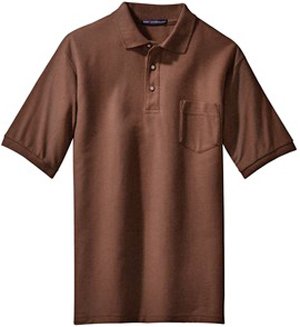 Port Authority Men's Silk Touch Polo T-Shirt with Pocket