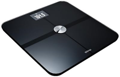 Withings Smart Body Analyzer ネットワーク対応 体重計 ( Bluetooth Wi-Fi 機能 / 超薄型 / BMI 体脂肪 心拍数 測定可 / ブラック ) WS-50