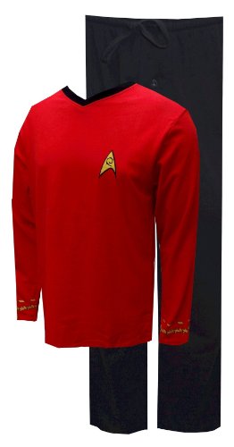 Robe Factory Men's Star Trek Red Scotty Pajama Set