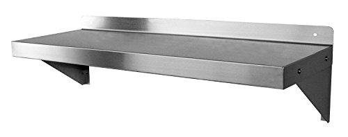 

GSW Stainless Steel Commercial Wall Mount Shelf, 14 by 36-Inch, NSF