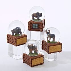 

Club Pack of 12 Moose, Bear, Reindeer, and Bison Wildlife Animal Waterglobes 1.73"(44 MM)