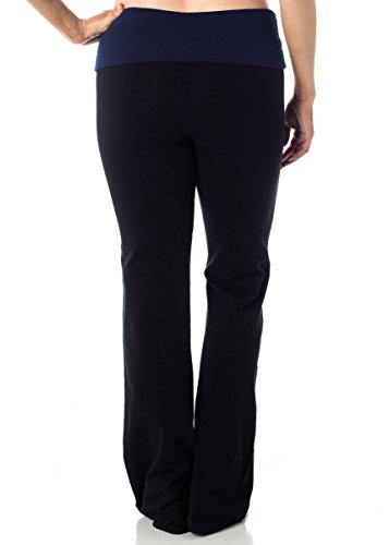 

Alki'i Women's Cotton Lycra Fold over Yoga Pant