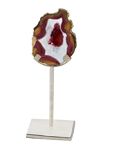 Algopix Similar Product 9 - Benzara Splendid Silver Metal Agate
