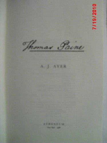 Thomas Paine by A. J. Ayer