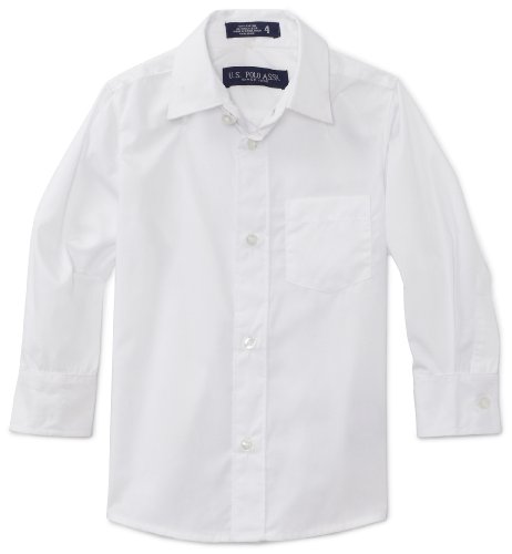 U.S. Polo Assn. School Uniform Boys' Long Sleeve Broadcloth Shirt