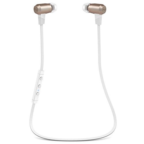 NuForce BE6i Wireless Bluetooth Headphones with aptX, AAC and Long Battery Life, Gold