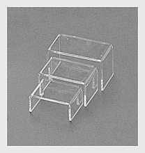 Source One 3 Piece Set Clear Riser Acrylic Small showcase Jewelry Fixtures (3P-Riser-Small)