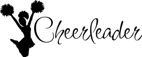 Cheerleader Decal wall saying vinyl lettering art decal quote sticker home decal