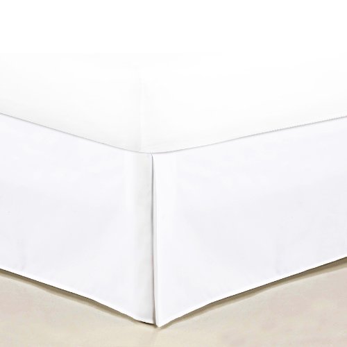 1500 Supreme Collection Bedskirt/Dust Ruffle Deep Pocket - All Sizes, 12 Colors - King, White