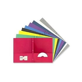 AMP3611000 - Portfolio w/ Fasteners,2-Pocket,11-3/4x9-11/16,25/BX,Asst.