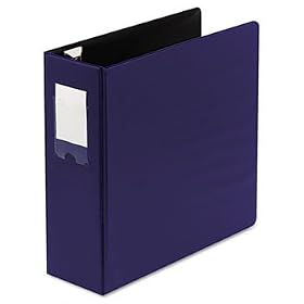Locking No-Gap D-Ring Vinyl Binder, 3 Capacity, Blue