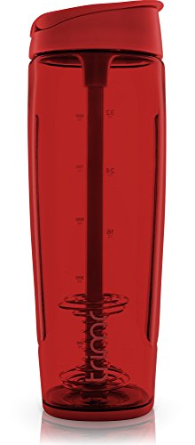 Trimr Duo Squared Protein Shaker Cup, Red, 38 oz