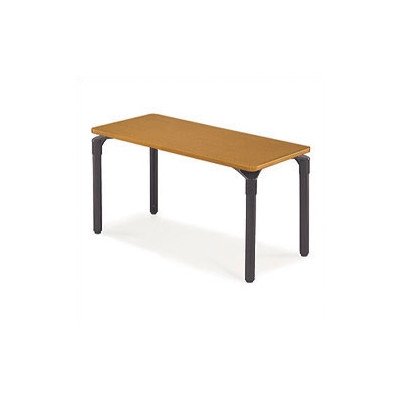 

Plateau Series 60" W x 30" D Training Table Frame Color: Char Black, Table Color: Grey Nebula, "Wheelbarrow Configuration" (2 Legs w/ Casters): Included