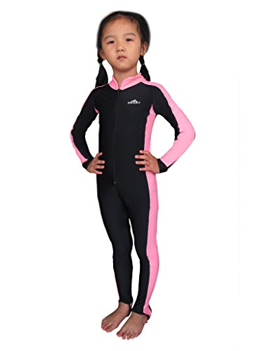 UV Protection Swimsuit Front Zipper Long Sleeves Rash Guard For Kids Perfect Fit