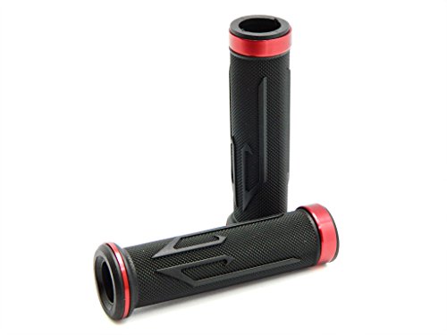 

ALUMINUM MOTORCYCLE 7/8" 22MM HANDLEBAR GEL RUBBER HAND GRIPS RED FOR 1982 Honda CR125R