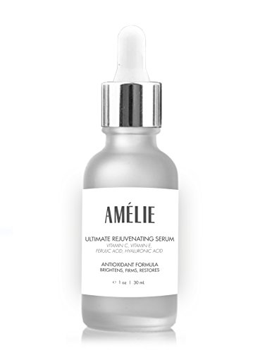 Amélie Vitamin C Serum (20%) With C E Ferulic & Hyaluronic. Anti-aging, Skin Brightening & Skin Firming. Repairs Appearance Of Wrinkles, Sun Damage & Age Spots. Organic Ingredients.