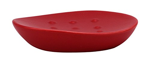Kiera Grace Cleo Ceramic Soap Dish, Matte Red