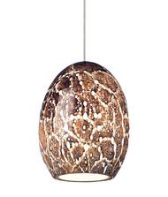 

LBL Lighting HS798EGSC1BMPT Lilah 1 Light Mini Pendant in Satin Nickel with Eggplant glass