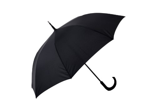 The Unbreakable(アンブレイカブル) 長傘 ジャンプ傘 Standard Walking-Stick Umbrella Crooked Handle Black DU-115