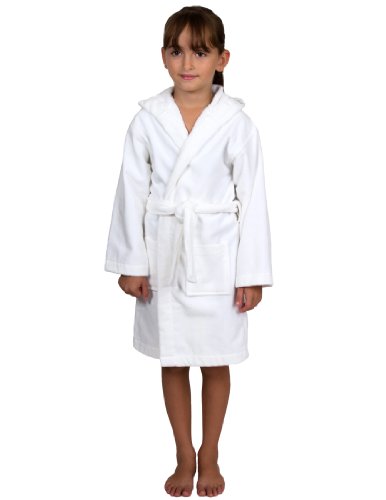 TowelSelections Kids Hooded Velour Bathrobe for Boys and Girls Made in Turkey