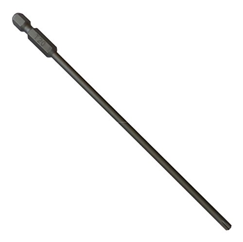 EXTRA LONG TORX BIT: T20 6ʺ Torx Bit, 1/4ʺ Quick-Change Shank, Star Bit Driver