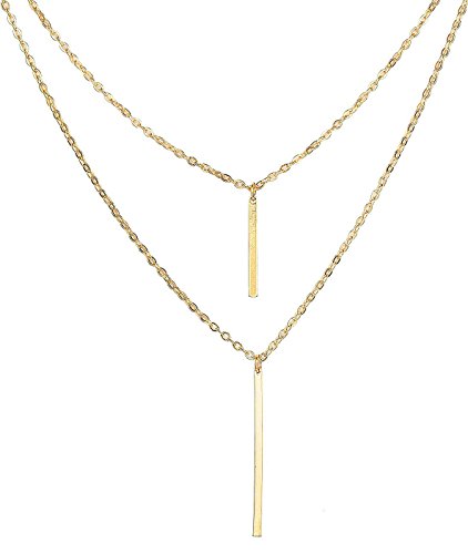 Simple Sequin Alloy Tassels Double Long Necklace