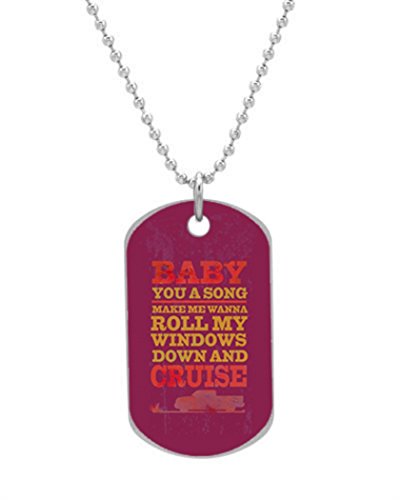 

Baby You a Song Custom Oval Dog Tag (Bigger Size) Pet Tag Neck Chain Key Chain Aluminum Dog Tag Dimensions 1.3X2.2X0.1 inches ,Comes with 30" inches beads chain