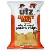 Utz Potato Chips, Honey BBQ Flavored, Family Size, 10 oz, (pack of 3)