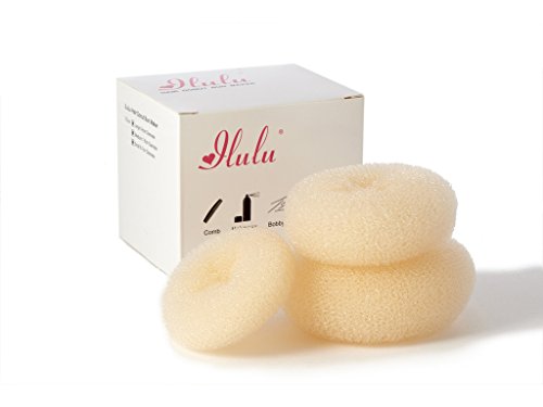 iLuLu 3 Pieces Hair Donut Bun Maker Size Large Medium Small Each One