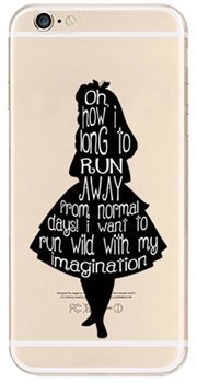 iPhone 6 / 6S Case, DECO FAIRY Case Bumper Ultra Slim Translucent Silicone Clear Case Gel Cover for Apple (Princess Girl Shadow Inspired by Alice in the Wonderland)