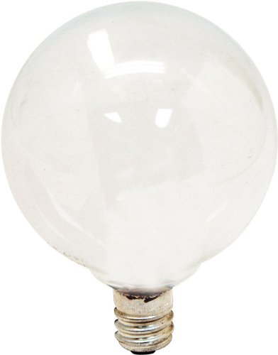 GE Lighting 44723 60-Watt 530-Lumen Candelabra Base G16.5 Globe Light Bulb, Soft White