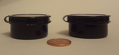 

10-gram Black Plastic Hinged Containers / Attached Lid / Bag of 50