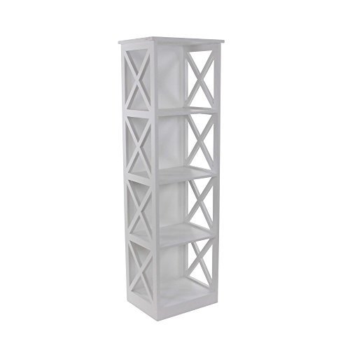 Algopix Similar Product 20 - Benzara Blanched White Wood Shelf