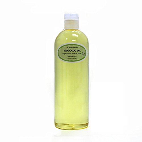 Avocado Oil Organic Cold Pressed 100% Pure by Dr.Adorable 16 Oz/1 Pint