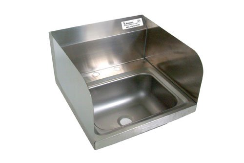 

BK Resource BKHS-D-1410-SS Hand Sink w/ Side Splashes Bowl Size 14" x 10" x 5" NSF