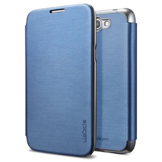 【SGP】Galaxy+Note2+ケース+ウルトラ・フリップ+[メタリック・ブルー]