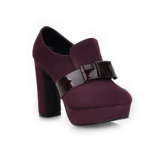 Charm Foot Fashion Bows Womens Platform High Heel Shoes Ankle Boots