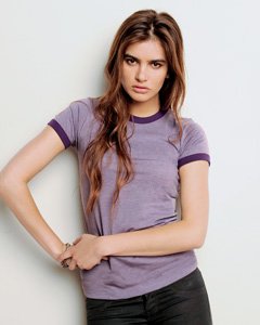Bella Womens Heather Ringer T-Shirt