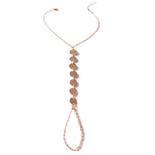 Barefoot Sandal Delicate Foot Chain Jewelry Glod Plated Anklet Simple Disks Sequin Diameter 0.43in
