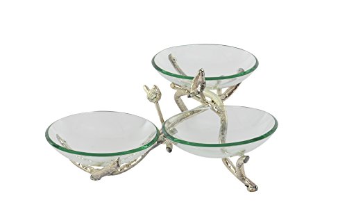 Algopix Similar Product 1 - Benzara Decorative Glass Metal Triple