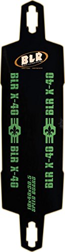 

Black Leather Racing Speed Board X-40 Downhill Longboard Skateboard Deck - 10" x 40"