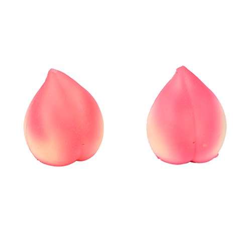 Smilucky 1 Piece 3.12 Inch Simulation Pink Peach Squishy Bread Phone Strap