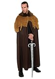 Rubie's Costume Deluxe Medieval Warrior Cloak With Faux Fur Trim Costume